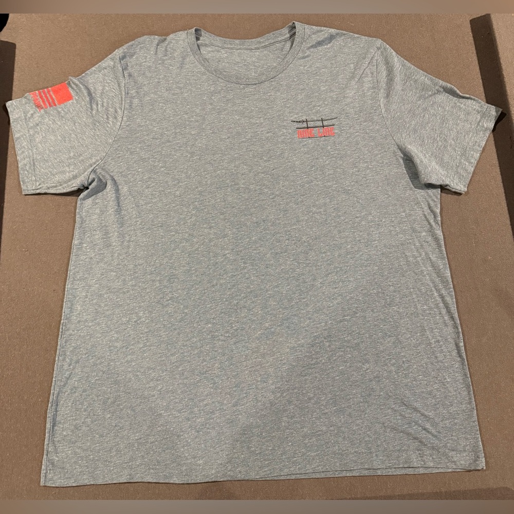 Nine Line Apparel Blue Graphic Shirt, Flag Sleeve XXL